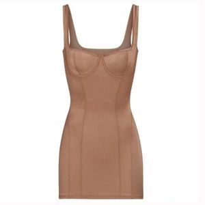 SKIMS Glissenette Corset Dress, Sienna, L (NWT)